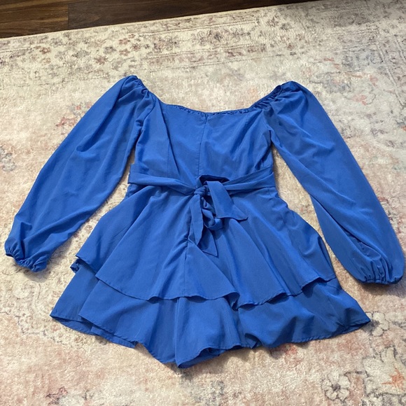 Blue Long Sleeve Dress - Picture 2 of 2